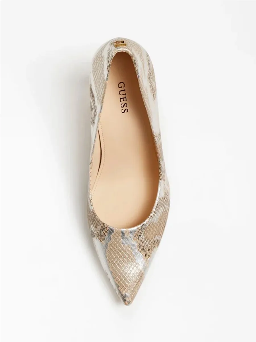 GUESS PIERA PRINT HIGH HEEL COURT SHOES