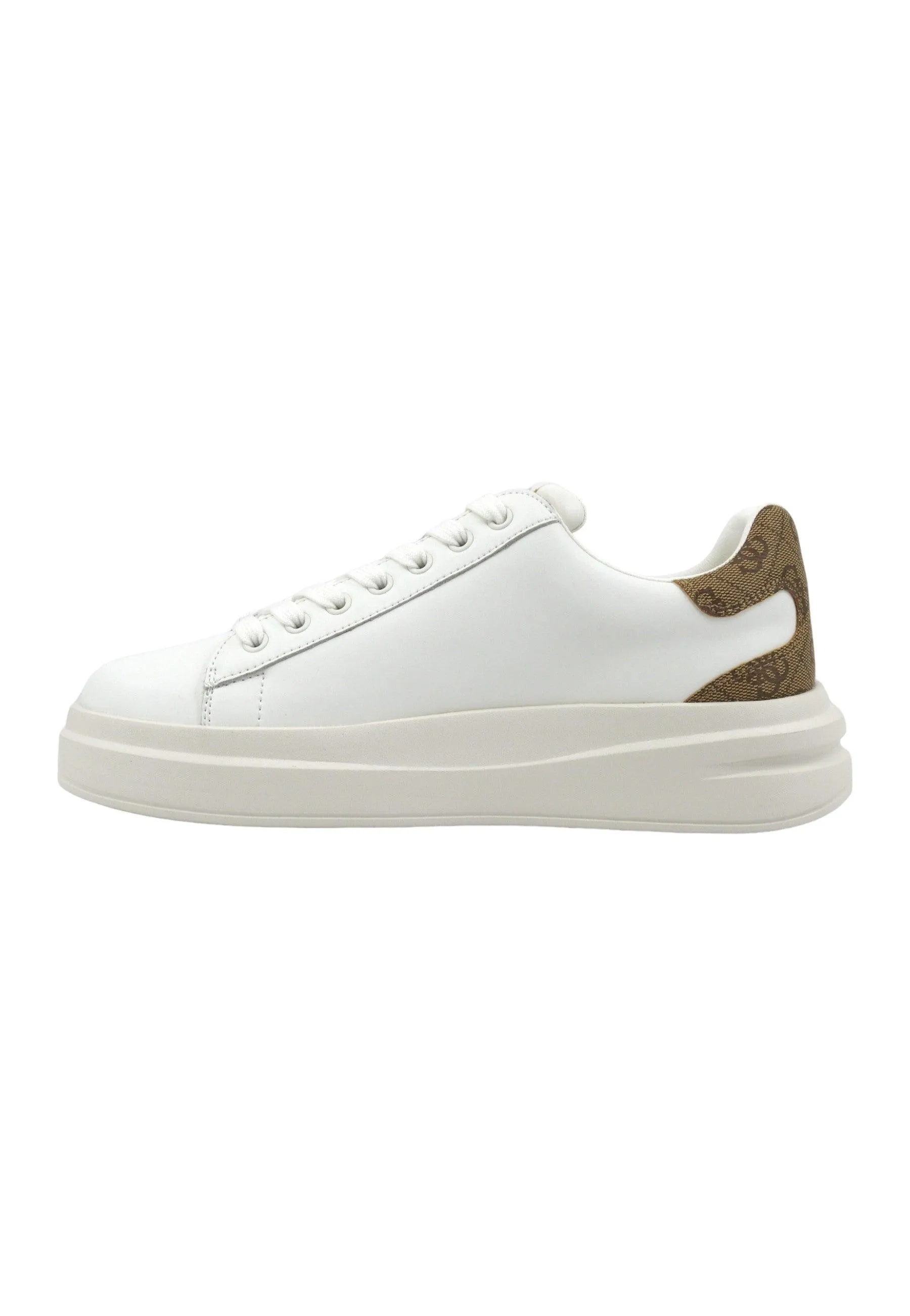 GUESS Sneaker Donna White Beige Brown FLPVIBLEA12