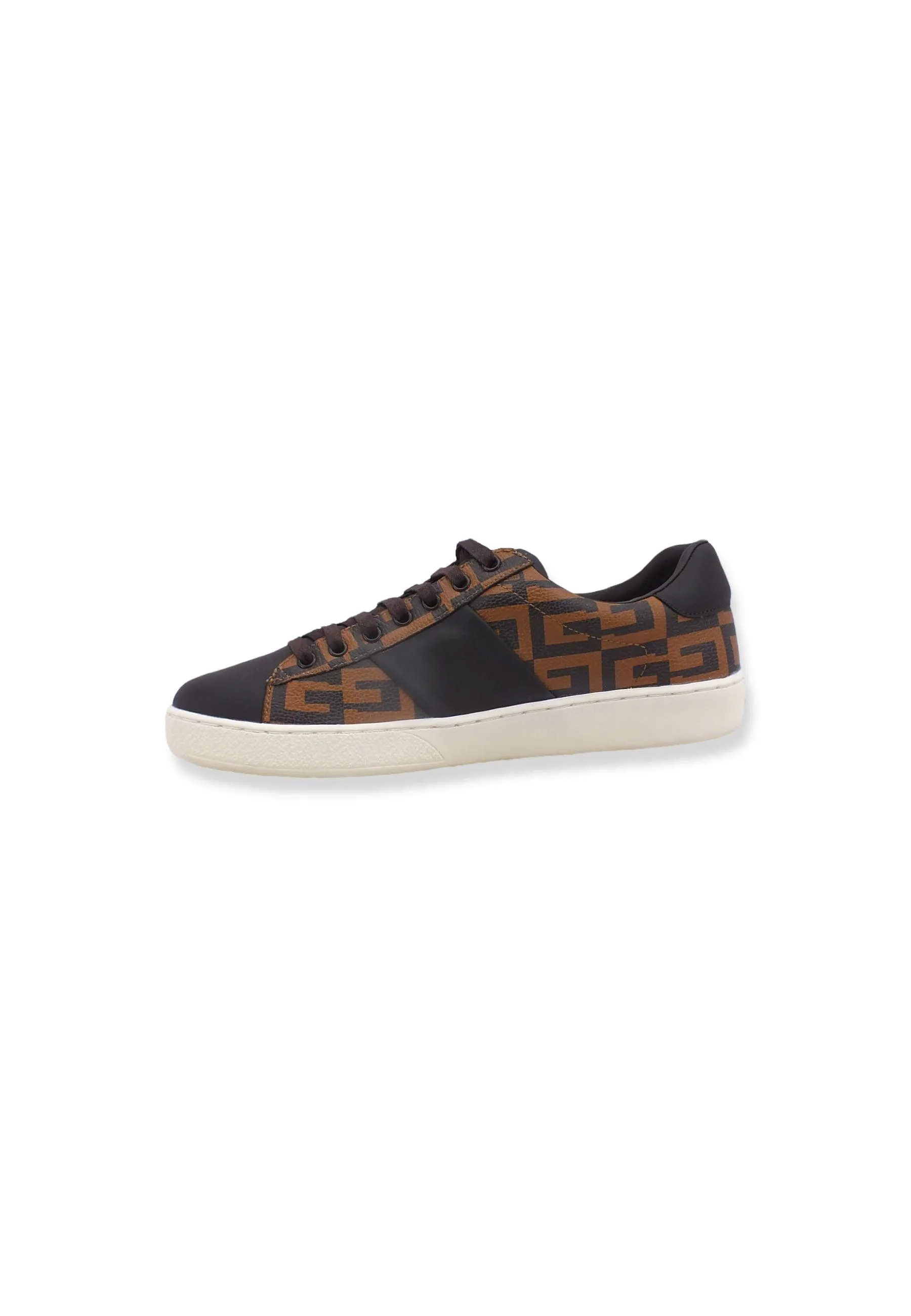 GUESS Sneaker Uomo Bassa Loghi Brown FM7NOLLEL