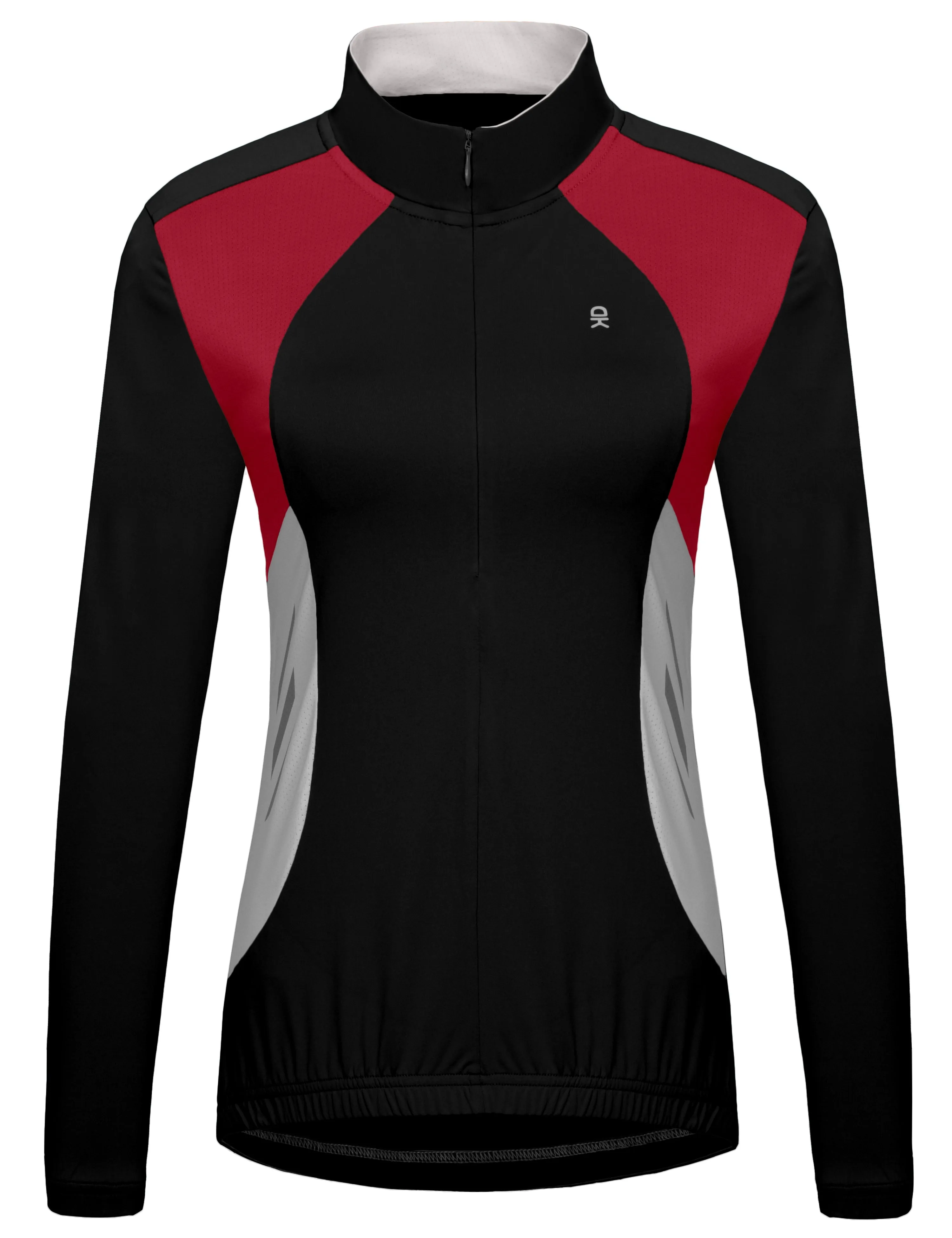 Half Zip Cycling Jerseys Long Sleeve Bike Shirts Running Hiking Breathable