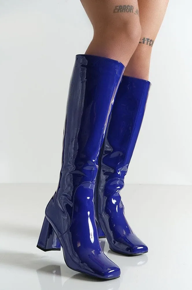 Hypnotize Calf Boot - Blue Patent