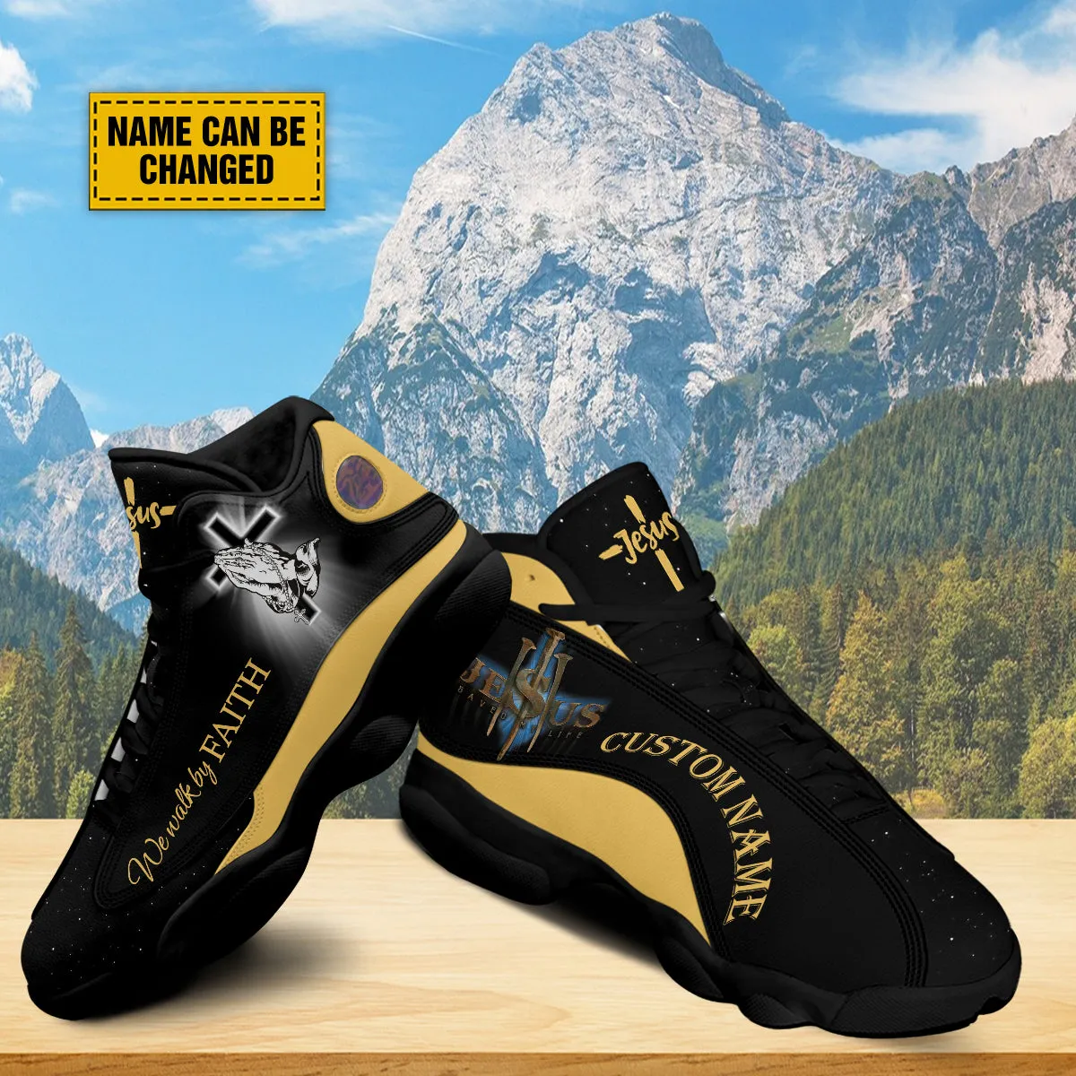 Jesus Saved My Life J13 Shoes - Jesus Christ Walk By Faith Shoes - God Prayer J13 Shoes