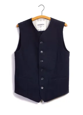 KAJ | Casual Waistcoat | Black Indigo