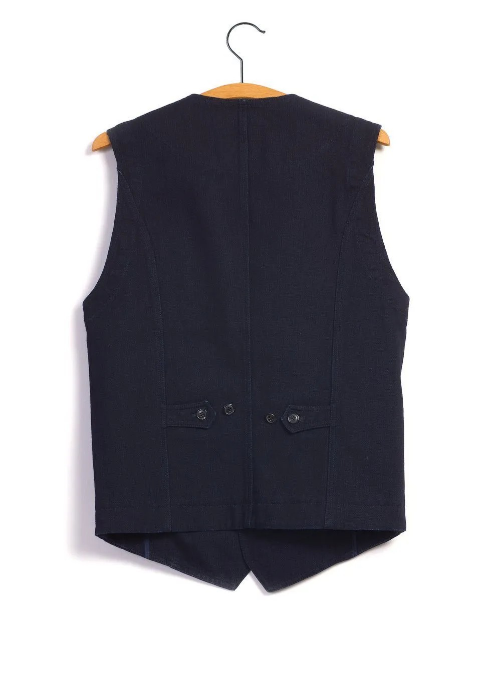 KAJ | Casual Waistcoat | Black Indigo