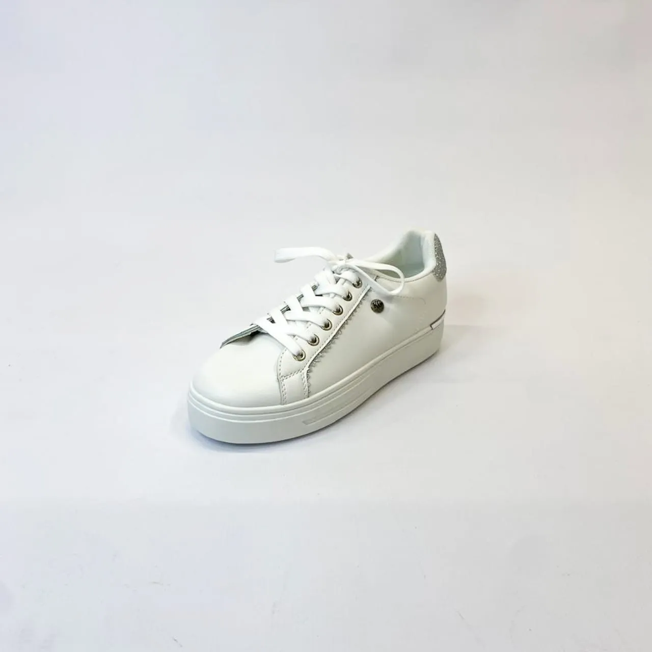 KG white/silver platform sneaker