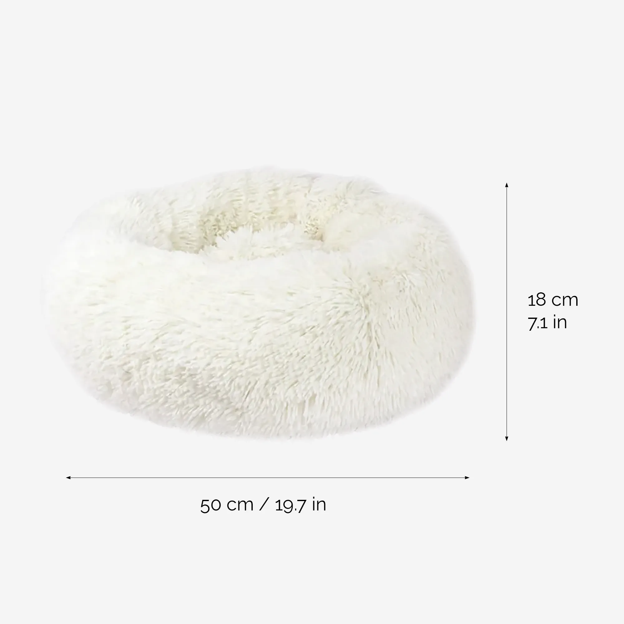 Luxury Doughnut-Style Warm Round Pet Bed for Dogs & Cats