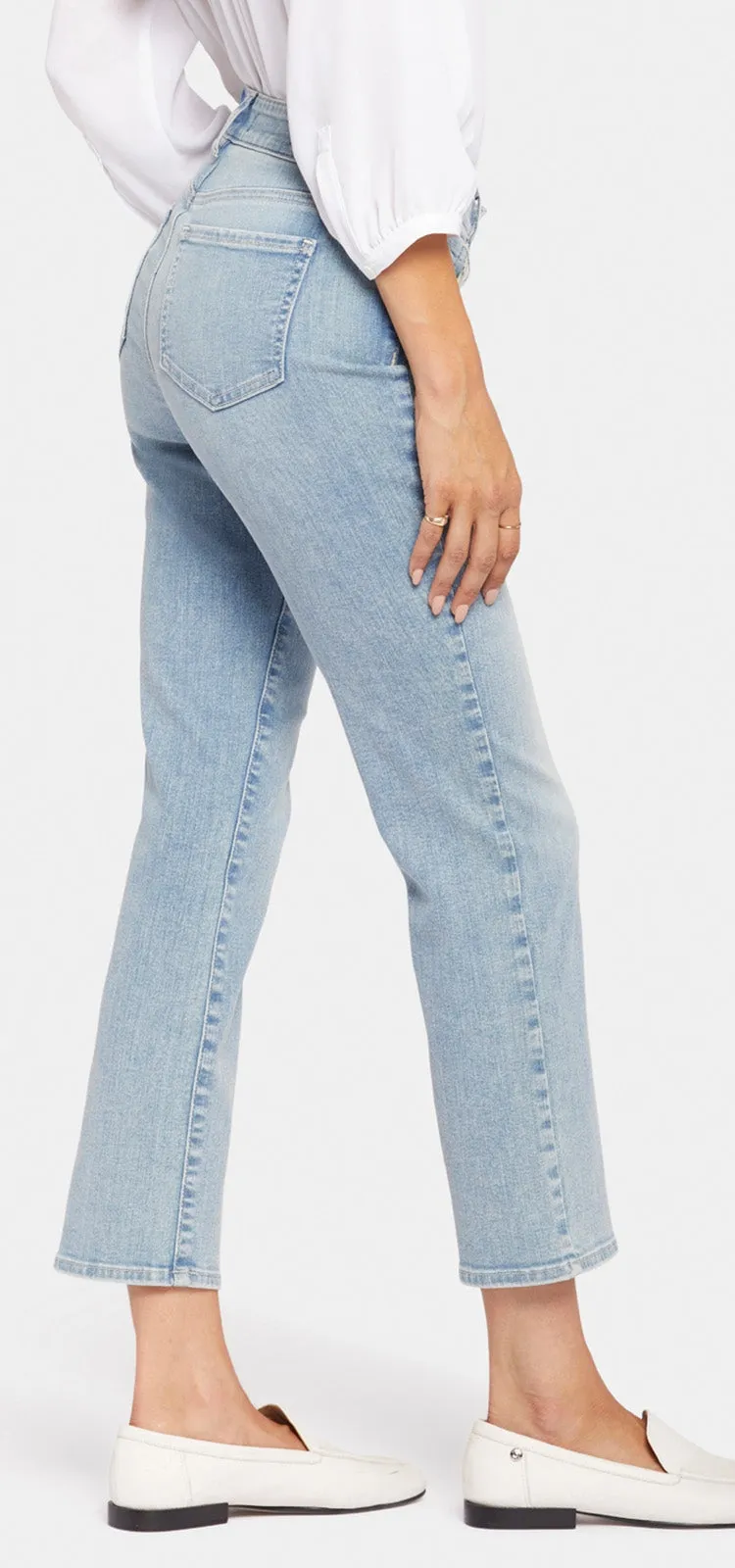 Marilyn Straight Ankle Jeans Lichtblauw Premium Denim | Promise