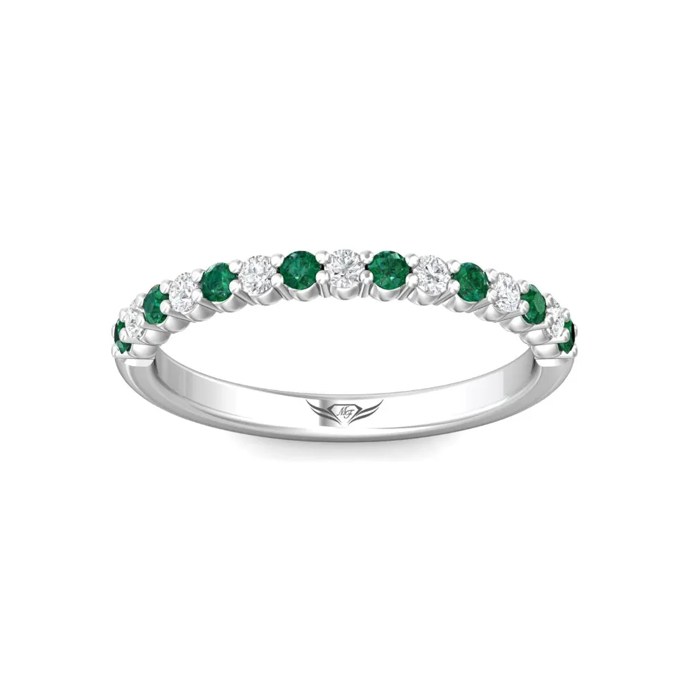 Martin Flyer 14k Gold Diamond & Emerald Band