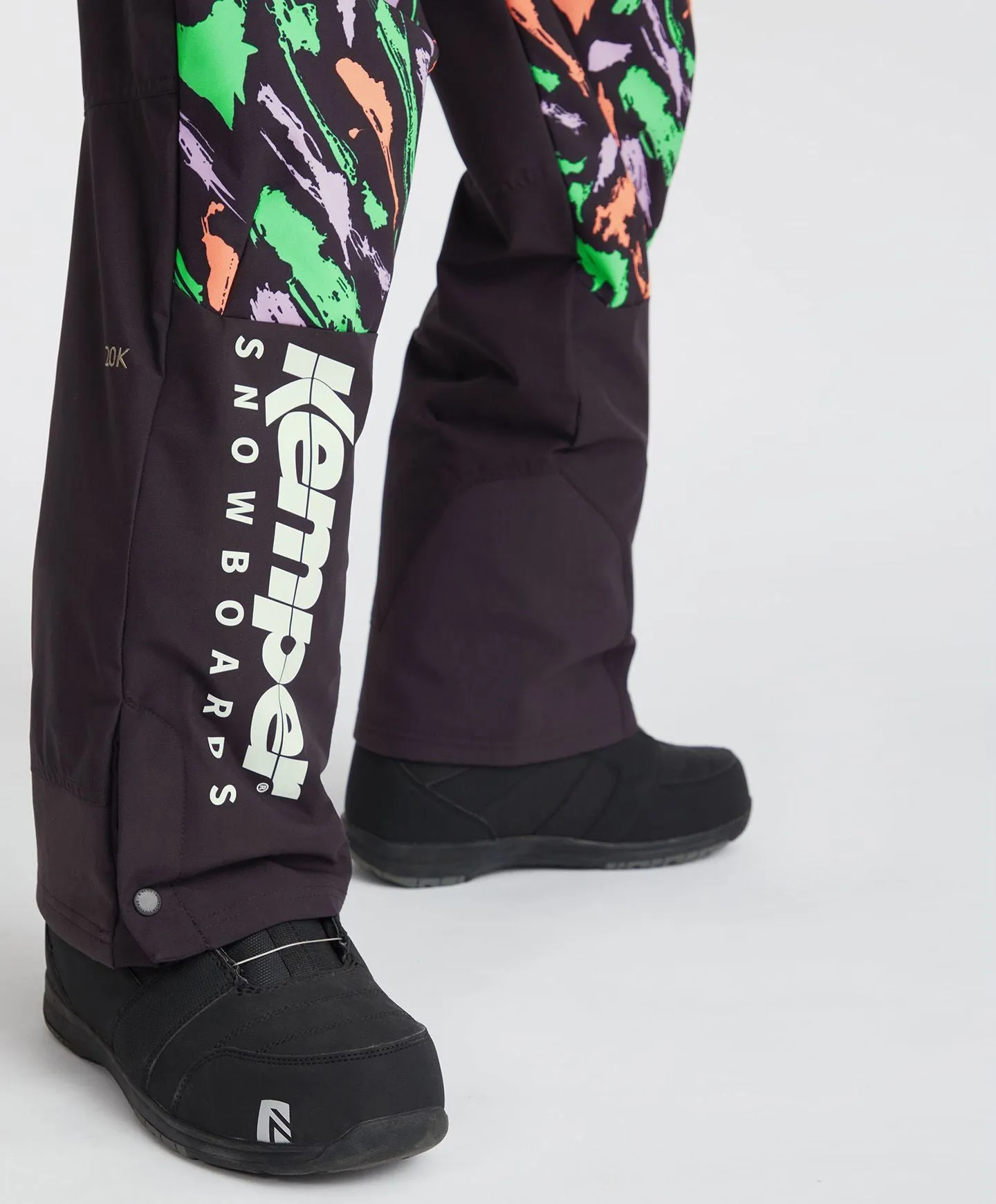 Men's Shred Bib Snow Pants - Black Kemper Print