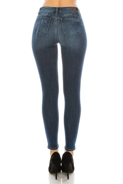 Mid Rise Push Up Ankle Skinny Jeans - EP3128