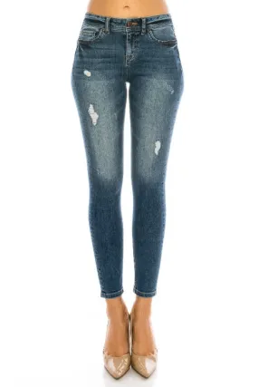 Mid Rise Push Up Ankle Skinny Jeans - EP3128