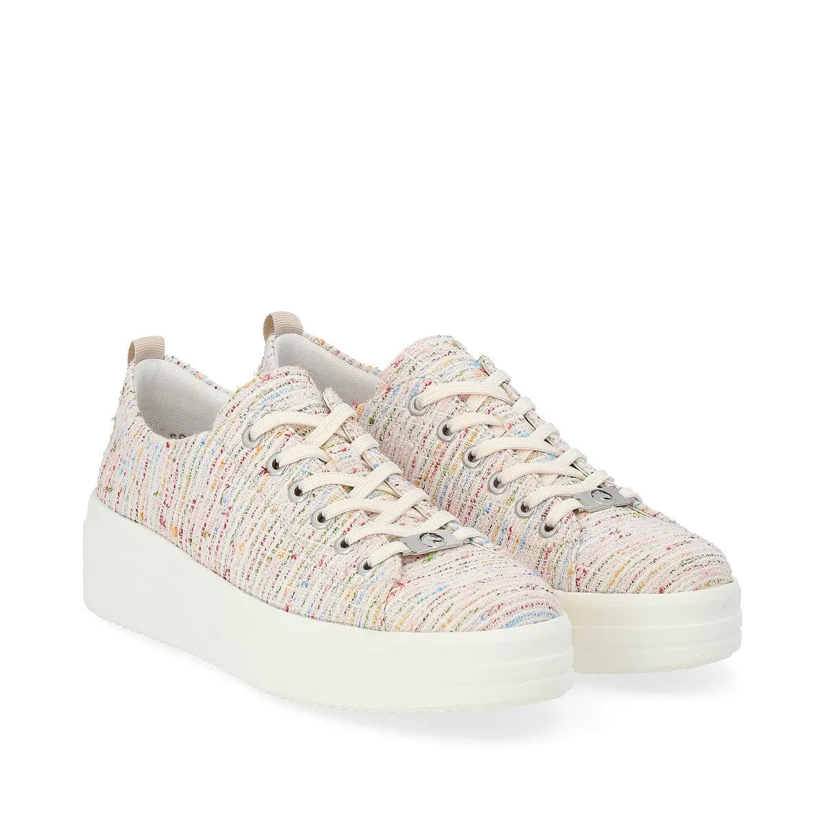 Multi Color Platform Lace up Sneaker