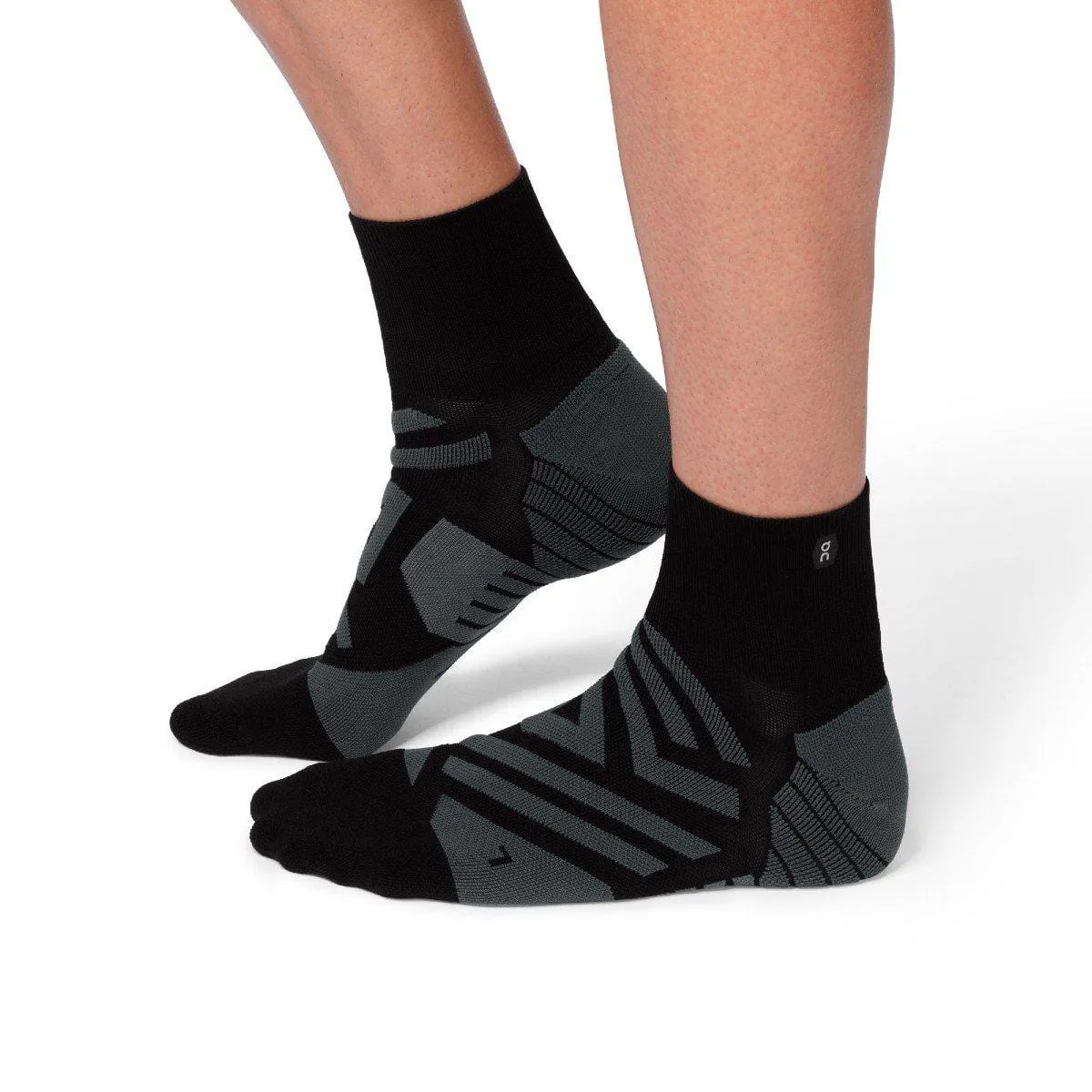 On Running Mid Sock (Men's) - Black/Shadow