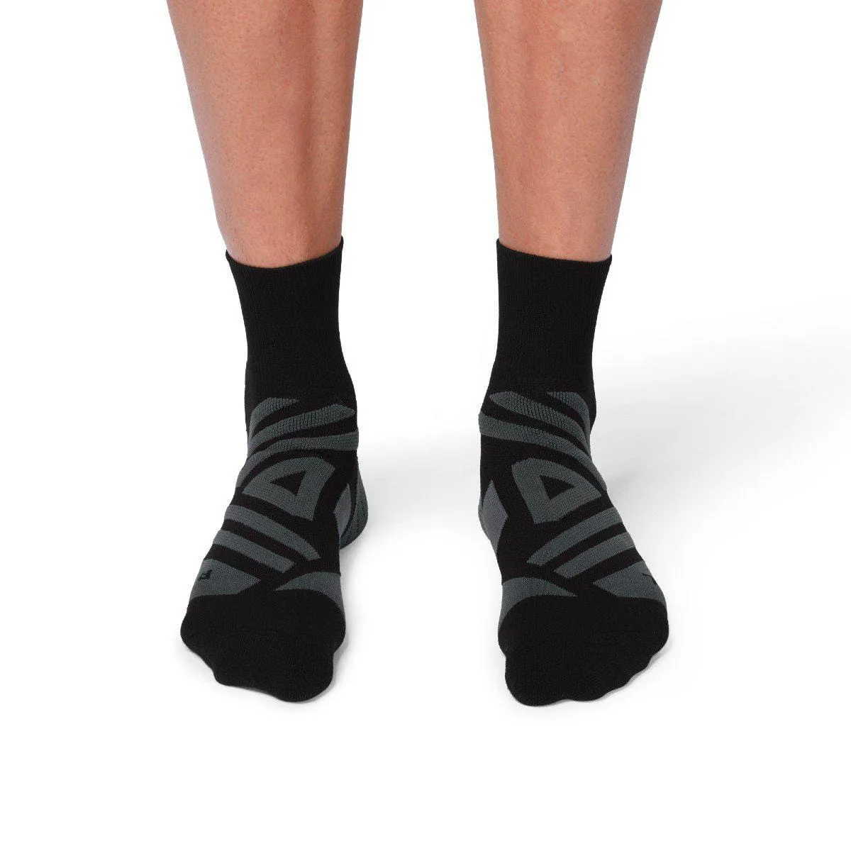 On Running Mid Sock (Men's) - Black/Shadow