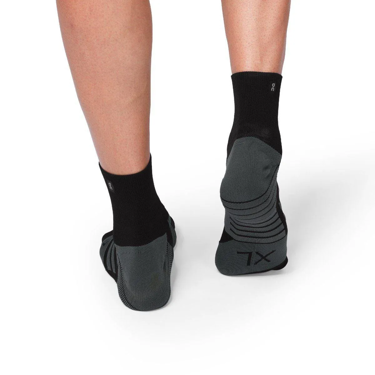 On Running Mid Sock (Men's) - Black/Shadow