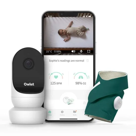 Owlet Monitor Duo (Smart Sock 3   Cam 2) - Deep Sea Green