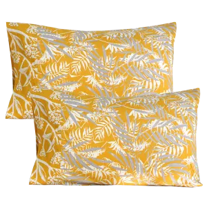 Palm Turmeric Faun Standard Pillow Cases - SALE HOMEWARES