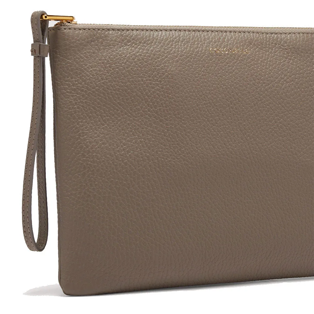 Pochette Donna COCCINELLE in Pelle Warm Taupe Linea Alias