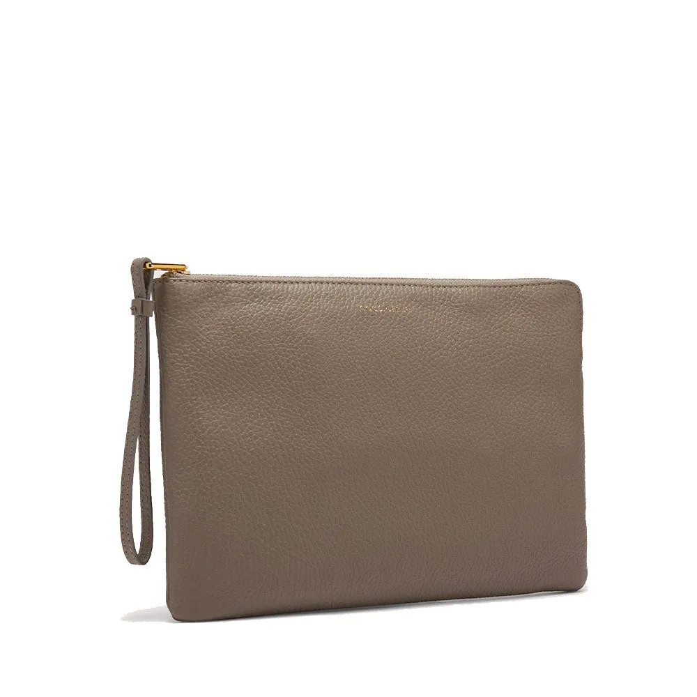 Pochette Donna COCCINELLE in Pelle Warm Taupe Linea Alias