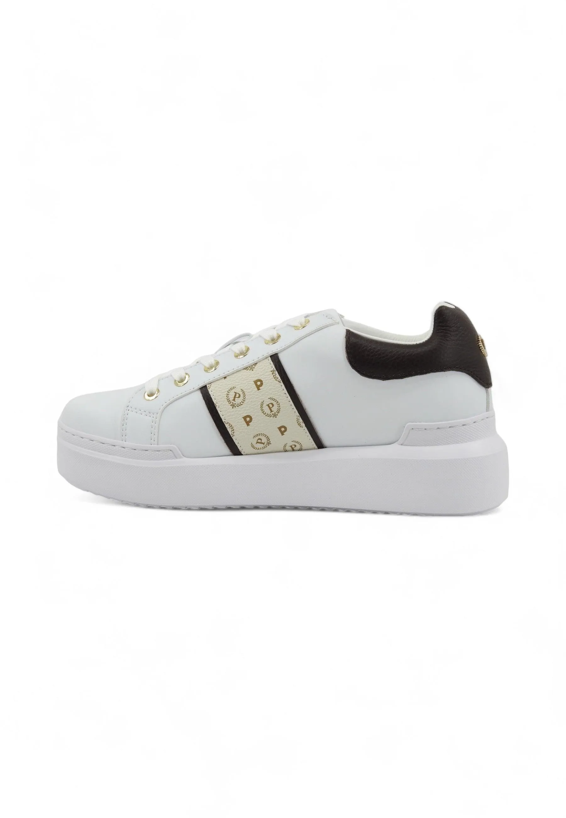 POLLINI Sneaker Donna Marrone Bianco TA15034G07Q1A10D