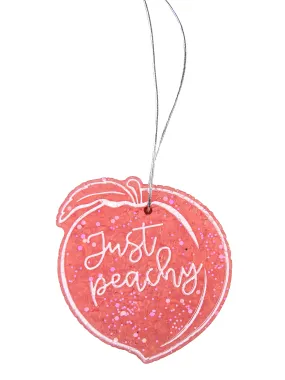 Simply Southern Freshiez 'Just Peachy' Peach-Shaped Air Freshener Warm Vanilla Sugar Scent - Sweet Aroma for Car, Locker, Drawers, Closet (30-45 Days)