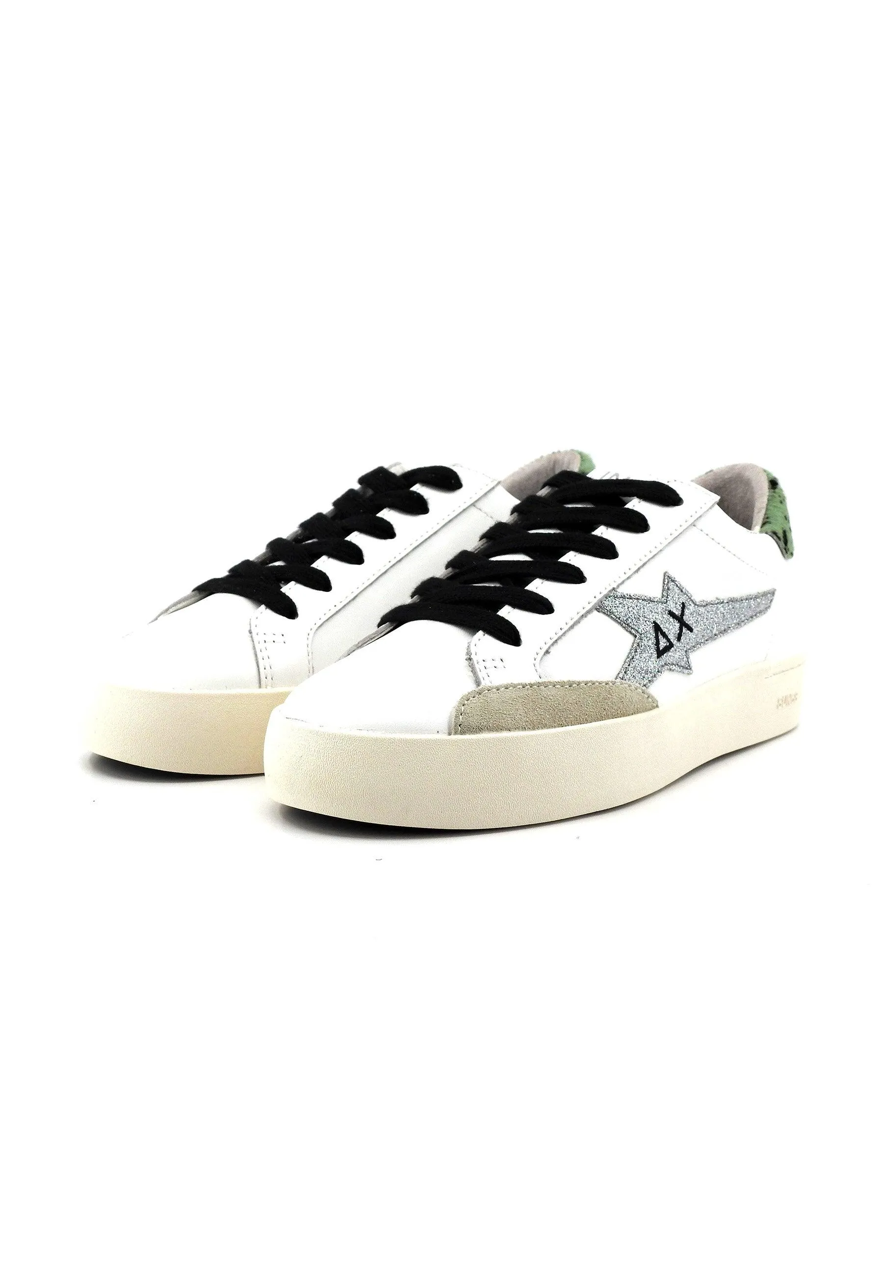 SUN68 Katy Sneaker Donna Bianco Argento Z43221