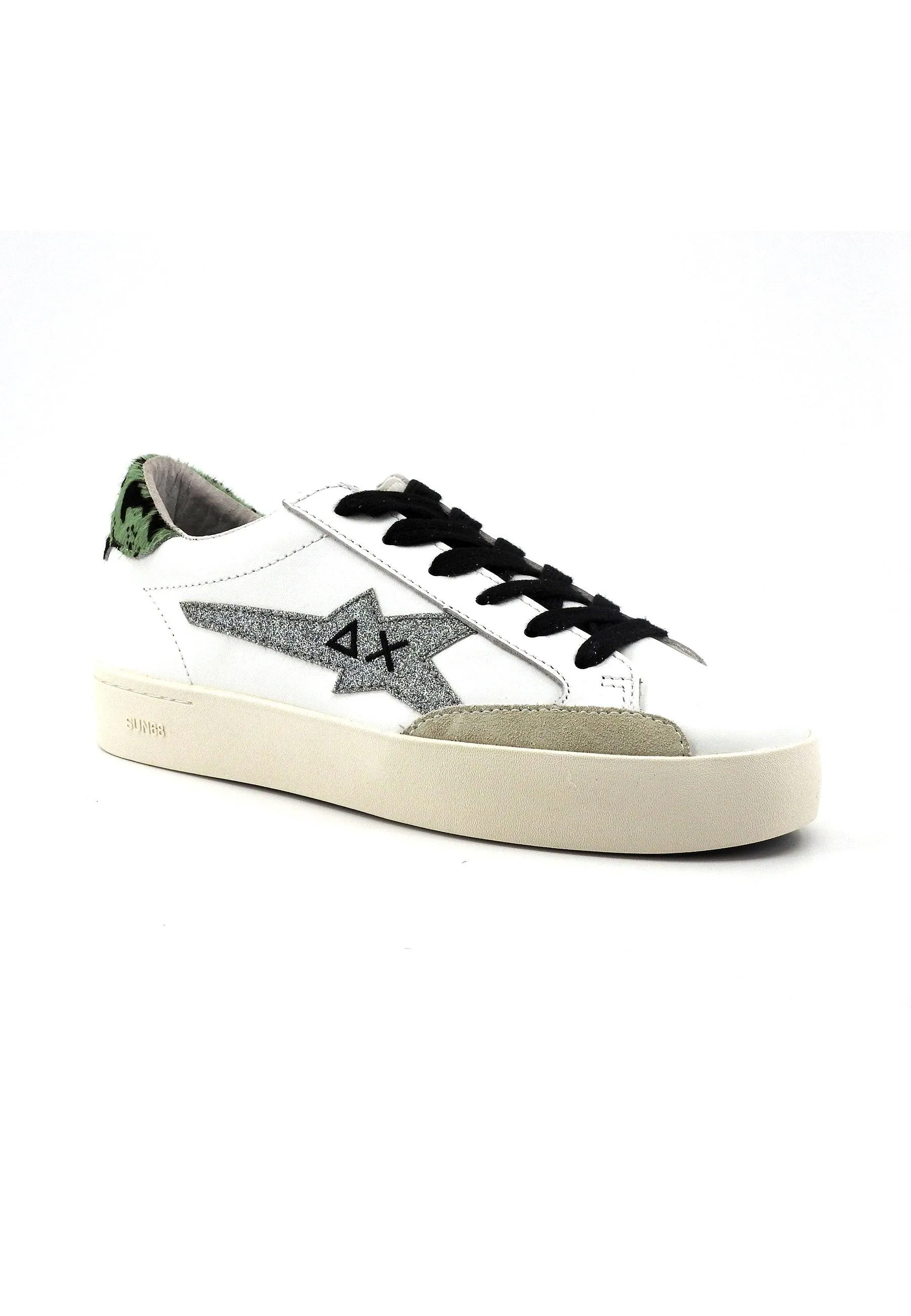 SUN68 Katy Sneaker Donna Bianco Argento Z43221