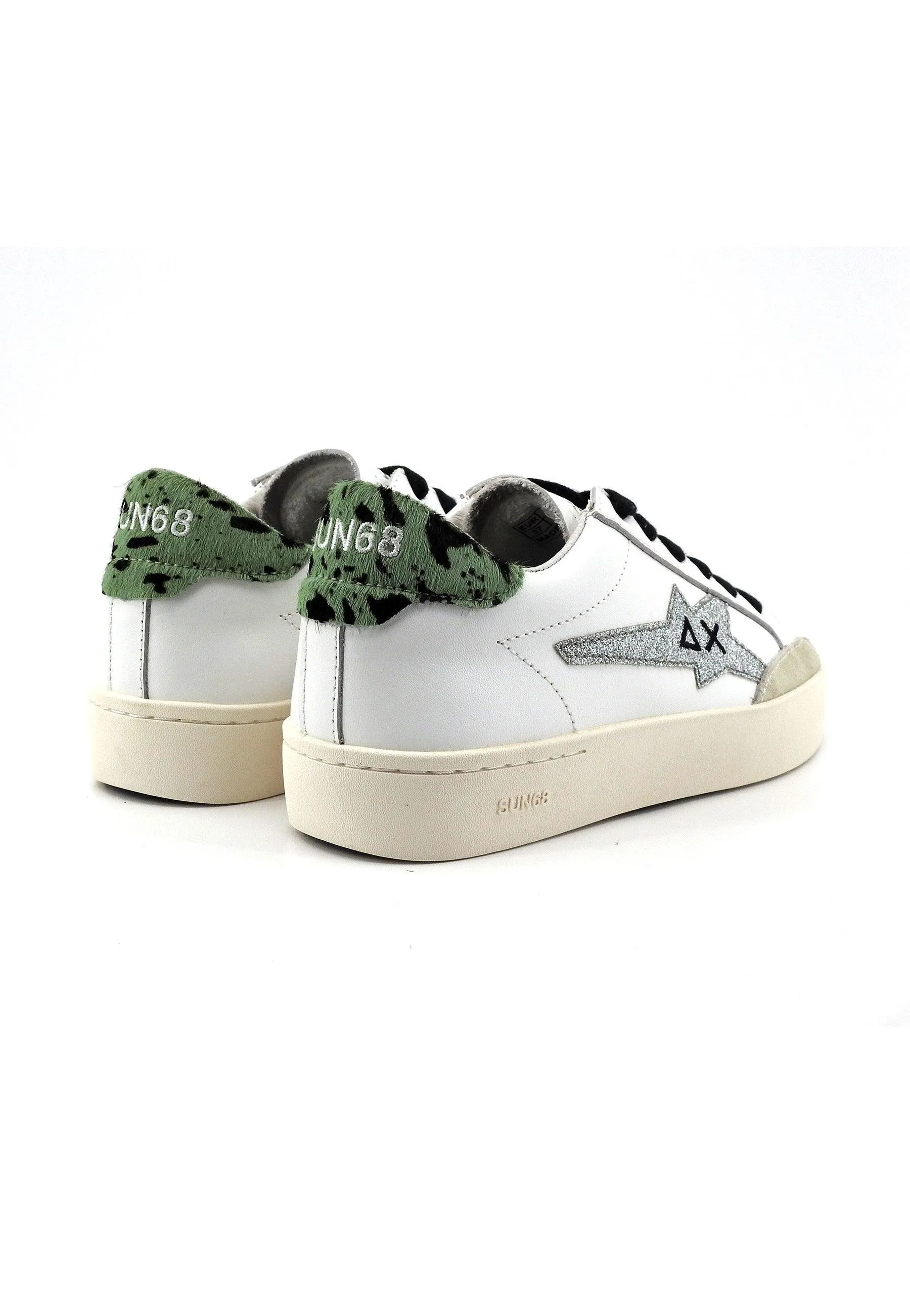 SUN68 Katy Sneaker Donna Bianco Argento Z43221