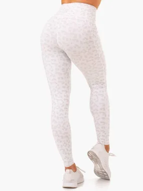 ULTRA HIGH WAISTED FULL LENGTH LEGGINGS SNOW LEOPARD