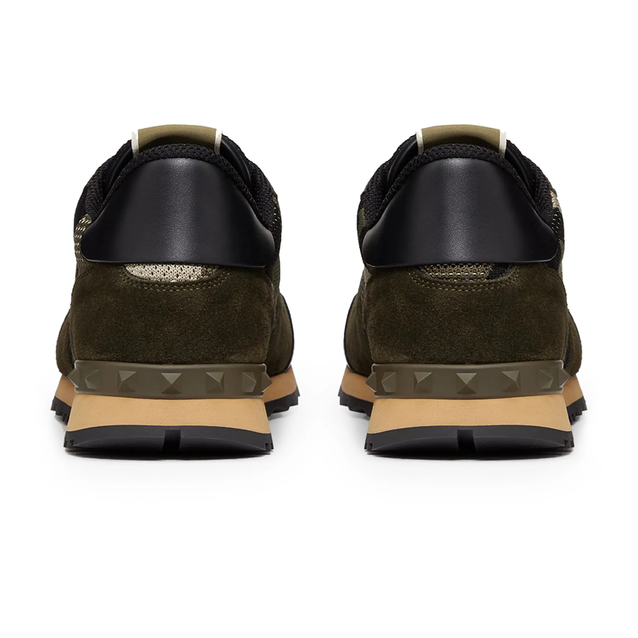 Valentino Rockrunner Camouflage Khaki Mesh Sneaker