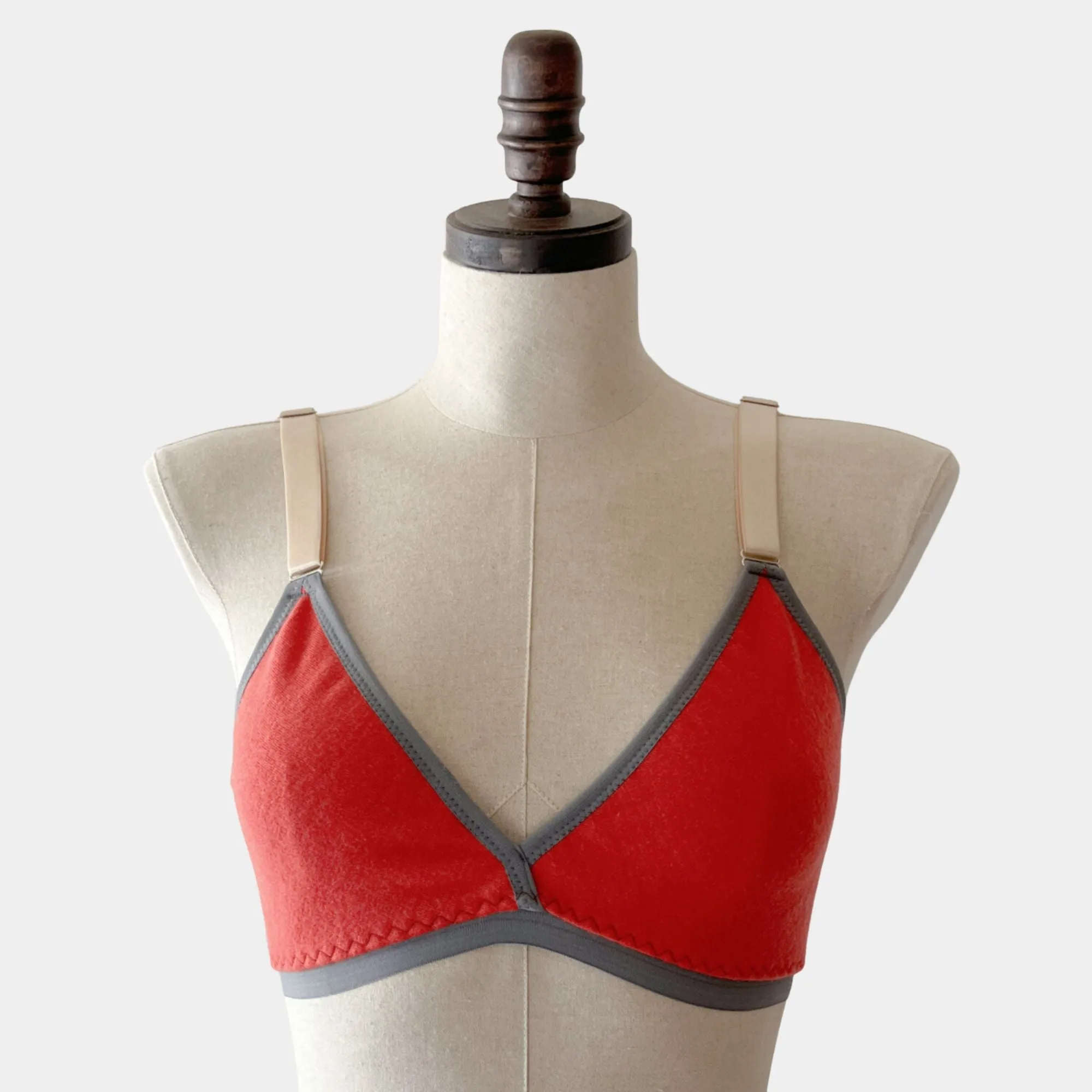 Warm merino wool bra - made-to-measure