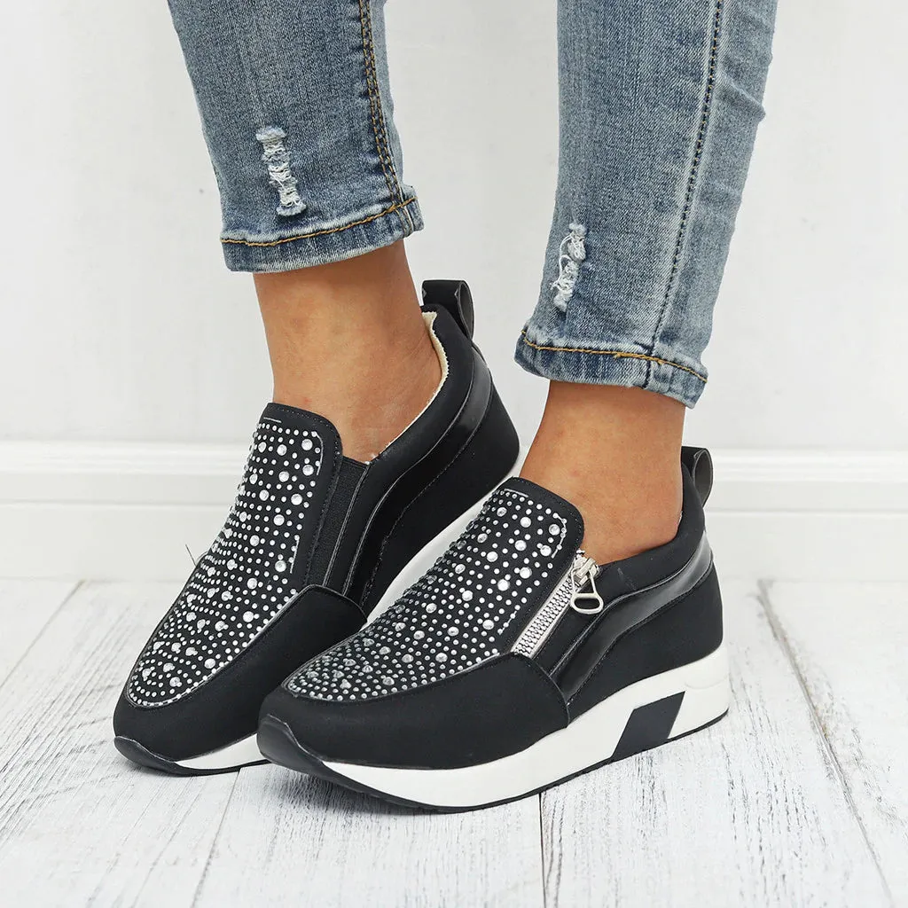 Women Sneakers Female Knitted Vulcanized Shoes Women Ankle Flats