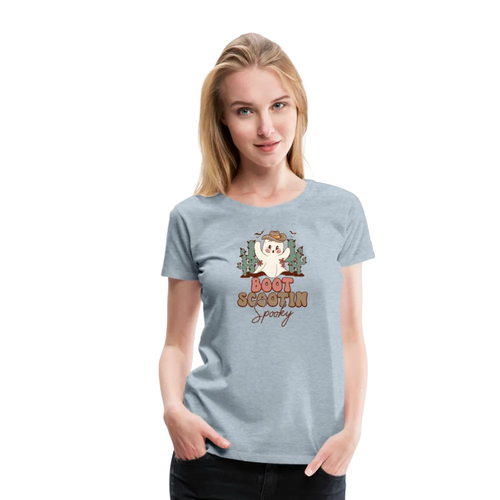 Women's 'Boot Scootin' Spooky' Premium Tee: Where Country Charm Meets Halloween Spirit