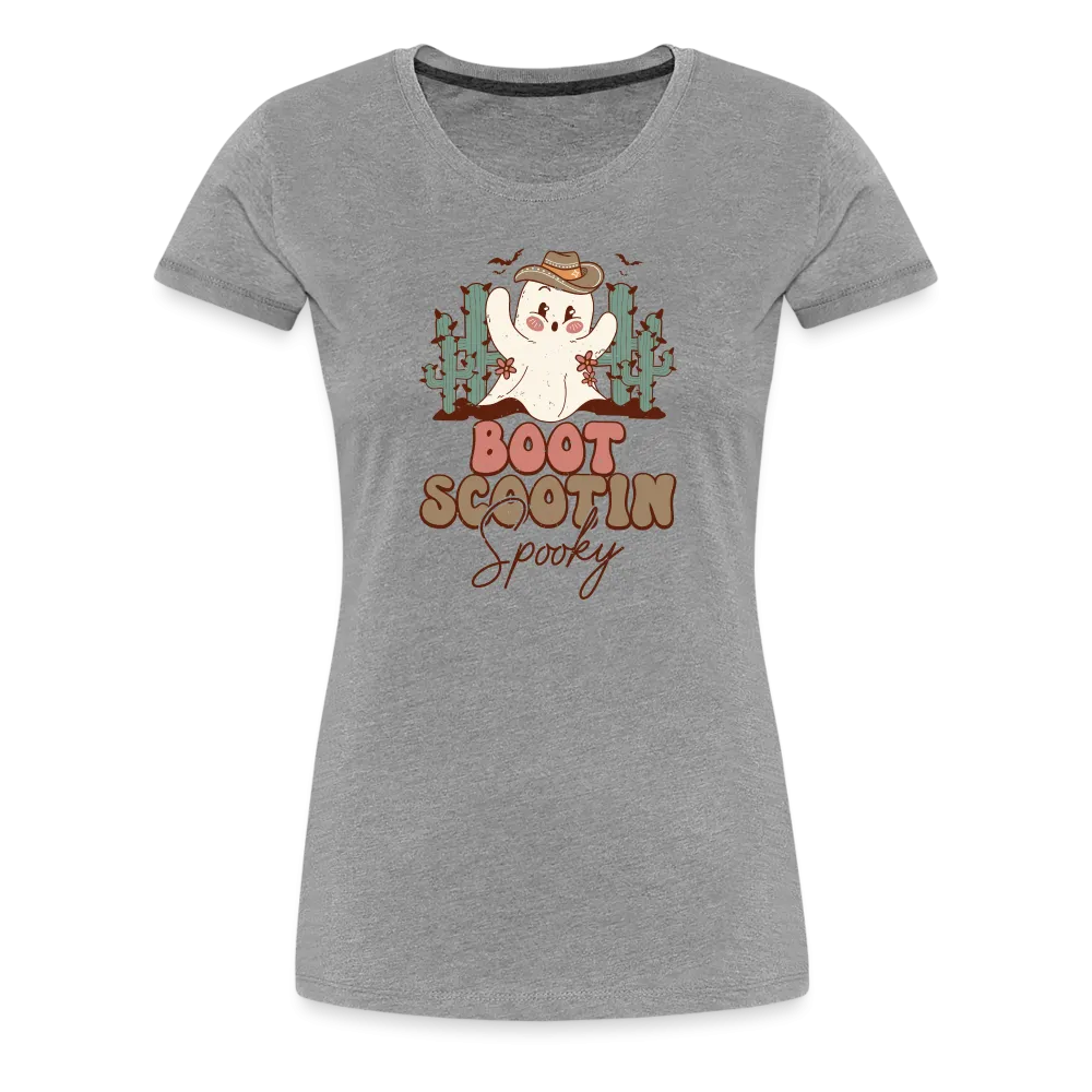 Women's 'Boot Scootin' Spooky' Premium Tee: Where Country Charm Meets Halloween Spirit