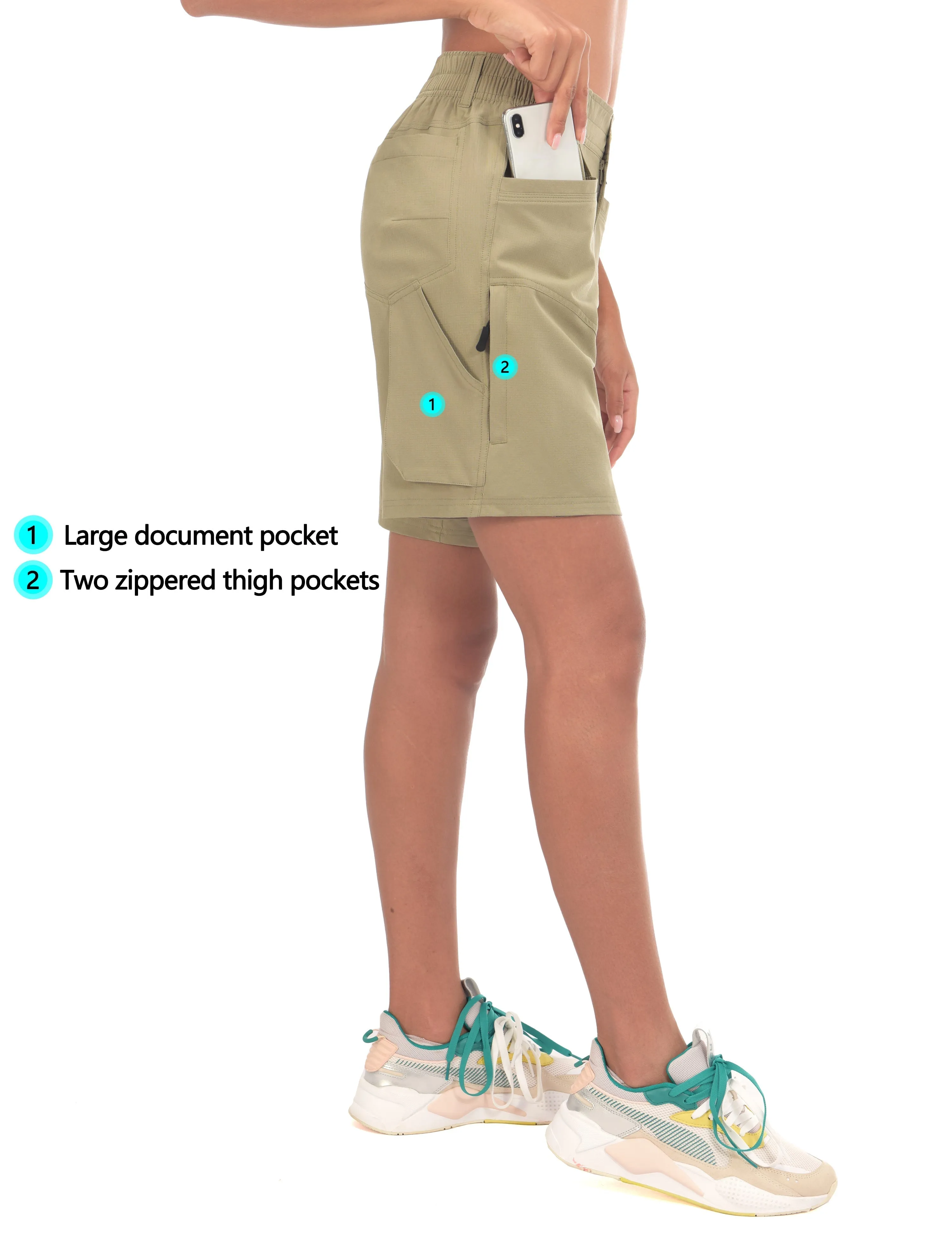 Women's Quick Dry Stretch Outdoor Shorts for Hiking