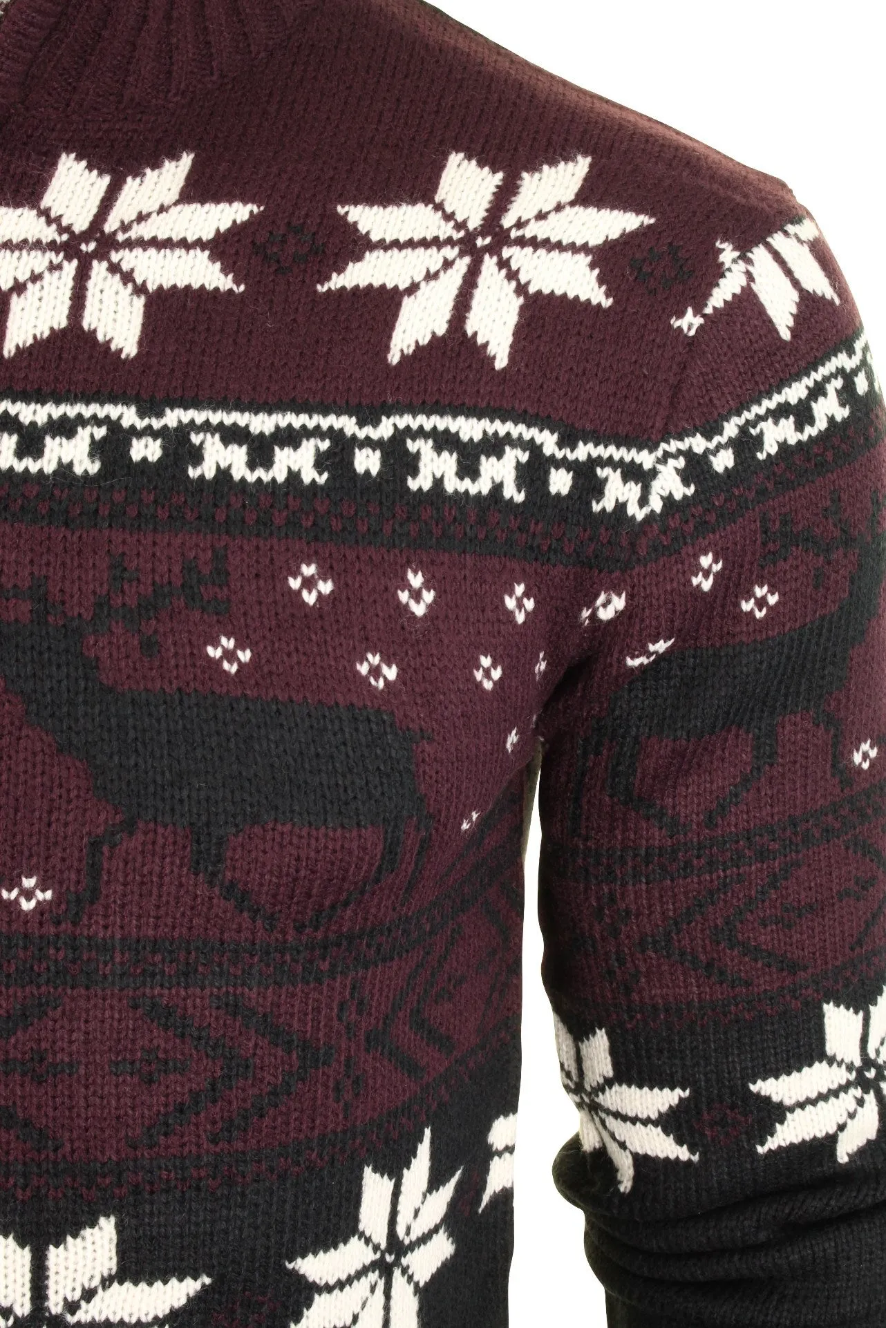 Xact Mens Xmas  Christmas snow flake Jumper/ Cardigan